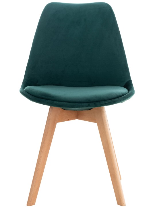 Conjunto 4 sillas Linares terciopelo, verde