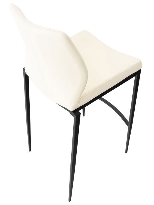 Taburete de bar Matola piel sintética, crema