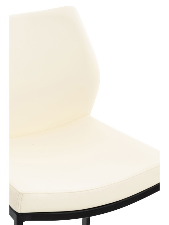 Taburete de bar Matola piel sintética, crema