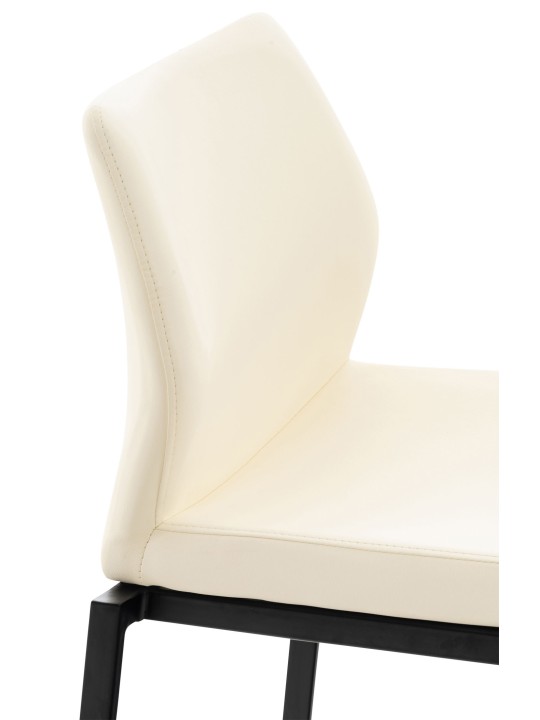 Taburete de bar Matola piel sintética, crema