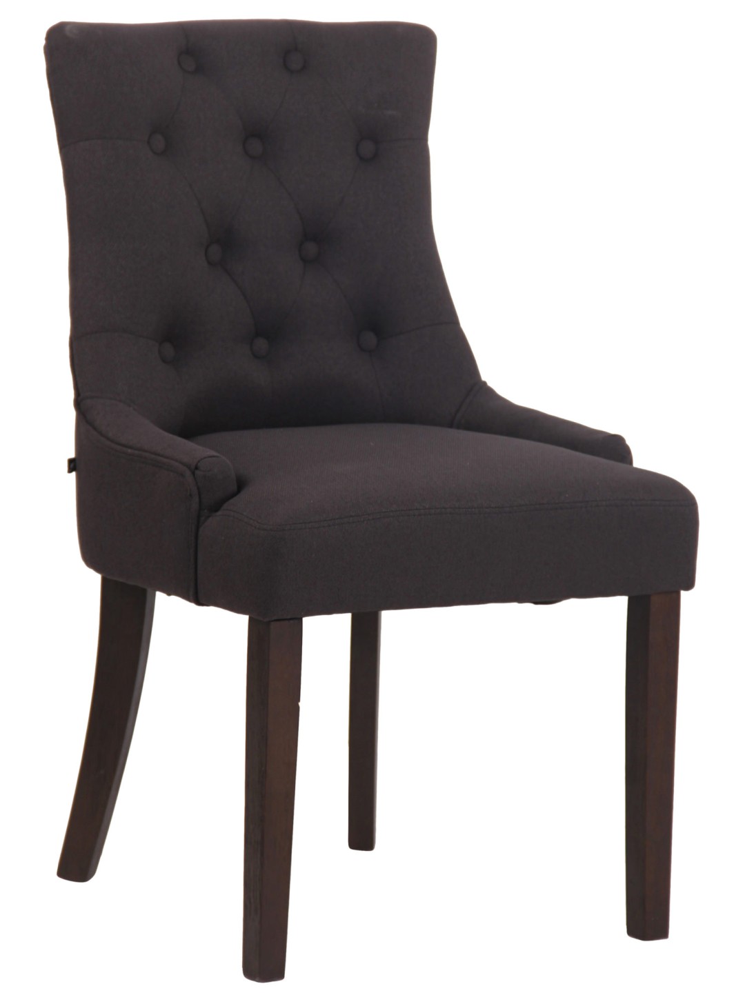 Silla de comedor Inverness tela antigua, negro