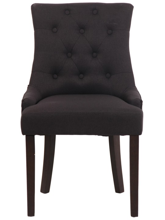 Silla de comedor Inverness tela antigua, negro