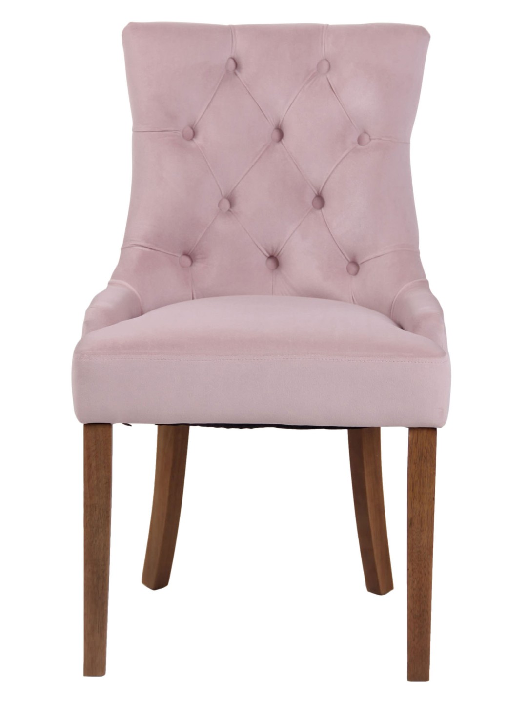 Juego de 4 sillas de comedor Aberdeen terciopelo antiguo-claro, rosa