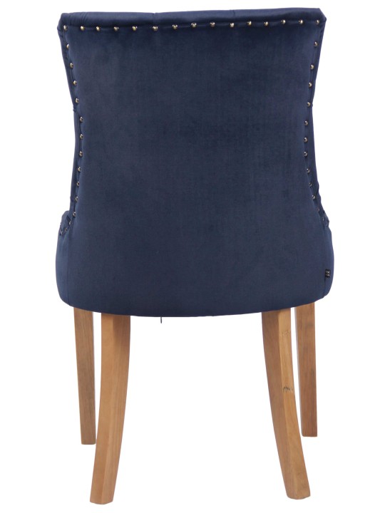 Juego de 4 sillas de comedor Aberdeen terciopelo antiguo-claro, azul Juego de 4 sillas de comedor Aberdeen terciopelo antiguo-claro, azul