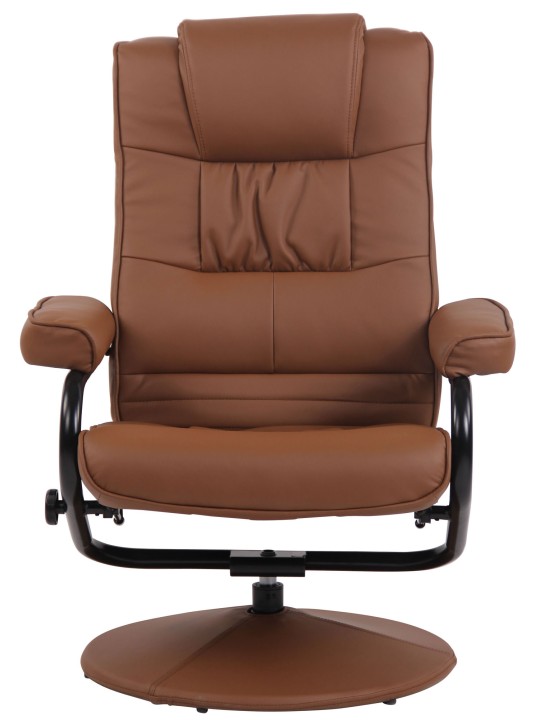 Sillón Ennis con reposapiés, marrón claro Sillón Ennis con reposapiés, marrón claro