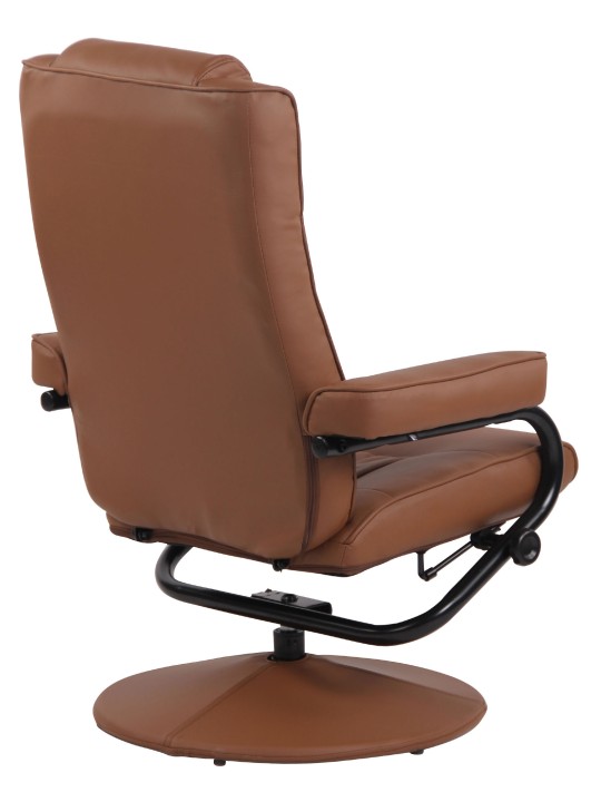 Sillón Ennis con reposapiés, marrón claro Sillón Ennis con reposapiés, marrón claro