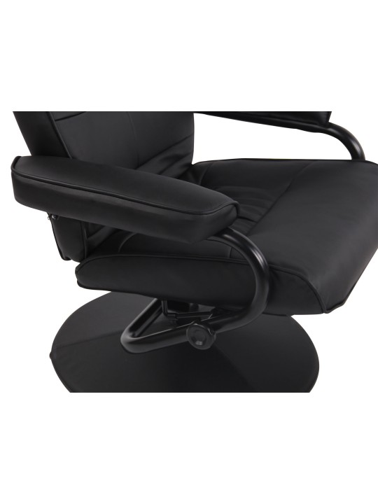 Sillón Ennis con reposapiés, negro Sillón Ennis con reposapiés, negro