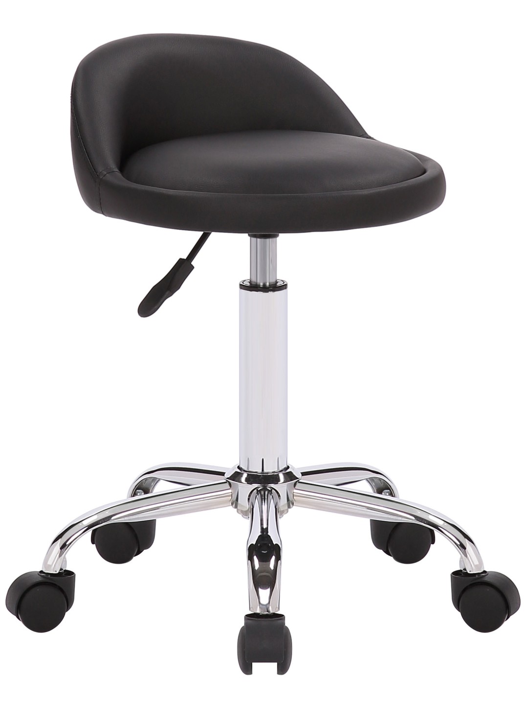 Taburete de trabajo Teramo piel sintética, negro