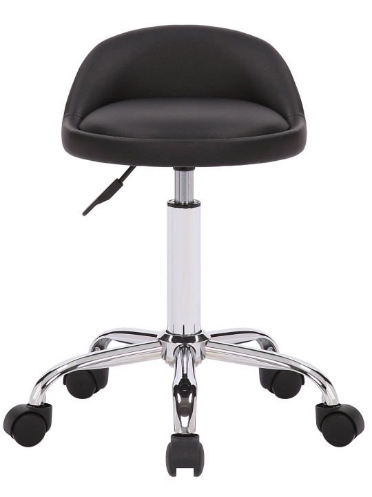 Taburete de trabajo Teramo piel sintética, negro Taburete de trabajo Teramo piel sintética, negro