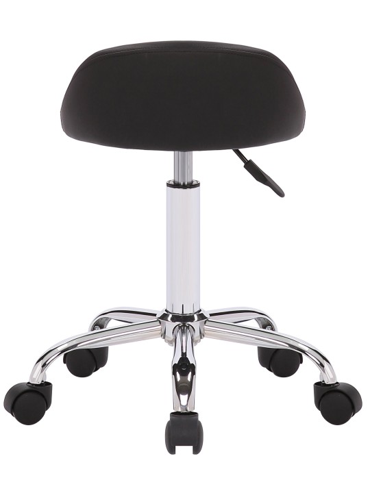 Taburete de trabajo Teramo piel sintética, negro Taburete de trabajo Teramo piel sintética, negro