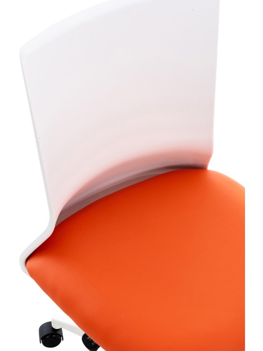 Silla de oficina Apolda piel sintética, naranja