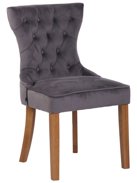 Silla Franca terciopelo antiguo-claro, gris oscuro Silla Franca terciopelo antiguo-claro, gris oscuro