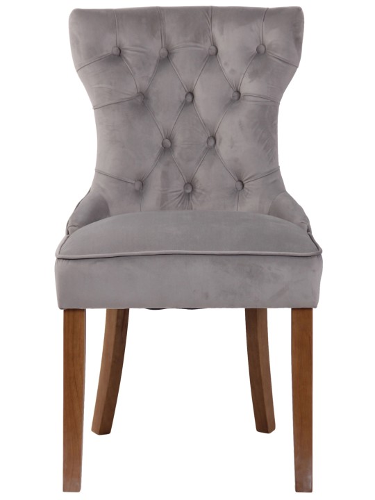 Silla Franca terciopelo antiguo-claro, gris Silla Franca terciopelo antiguo-claro, gris