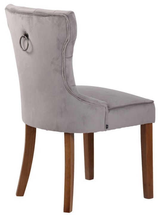 Silla Franca terciopelo antiguo-claro, gris Silla Franca terciopelo antiguo-claro, gris