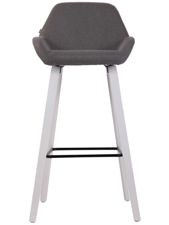 Taburete de bar Newnan tela estructura de 4 pies (roble), gris oscuro