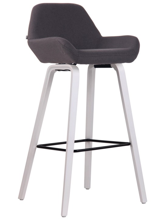 Taburete de bar Newnan tela estructura de 4 pies (roble), negro