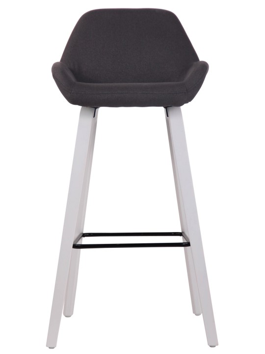 Taburete de bar Newnan tela estructura de 4 pies (roble), negro