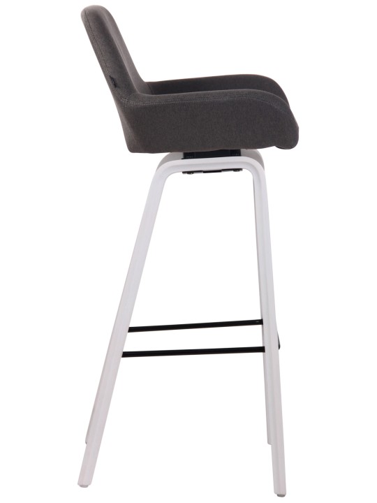 Taburete de bar Newnan tela estructura de 4 pies (roble), gris oscuro