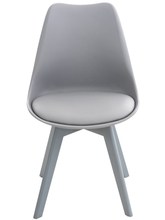 Conjunto de 4 sillas Linares plástico, gris/gris Conjunto de 4 sillas Linares plástico, gris/gris