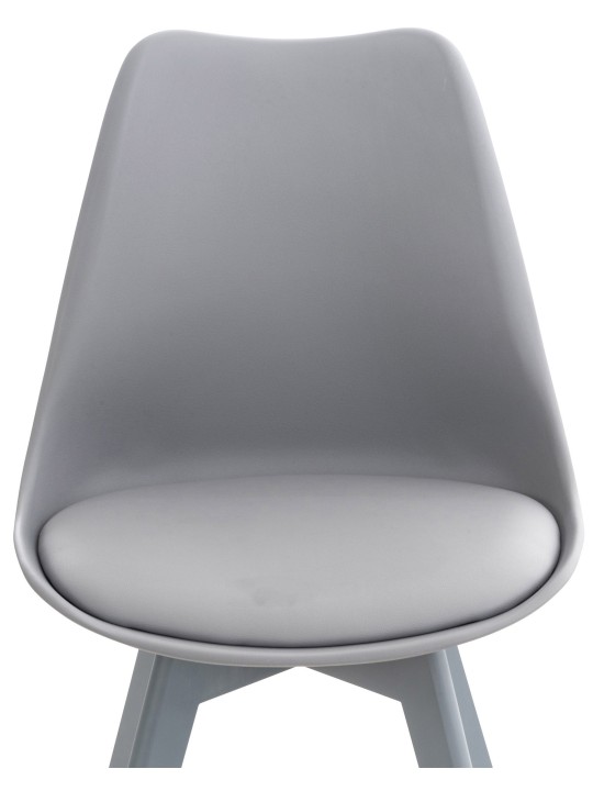 Conjunto de 4 sillas Linares plástico, gris/gris Conjunto de 4 sillas Linares plástico, gris/gris