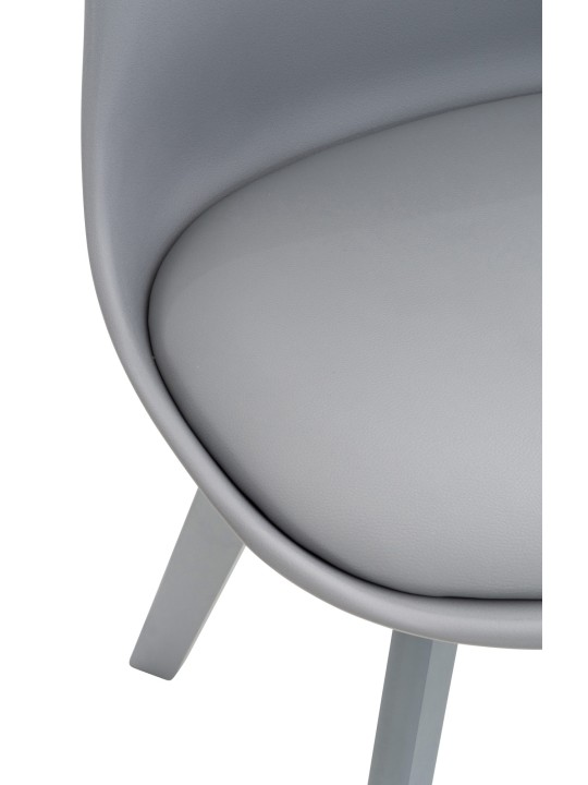 Conjunto de 4 sillas Linares plástico, gris/gris Conjunto de 4 sillas Linares plástico, gris/gris