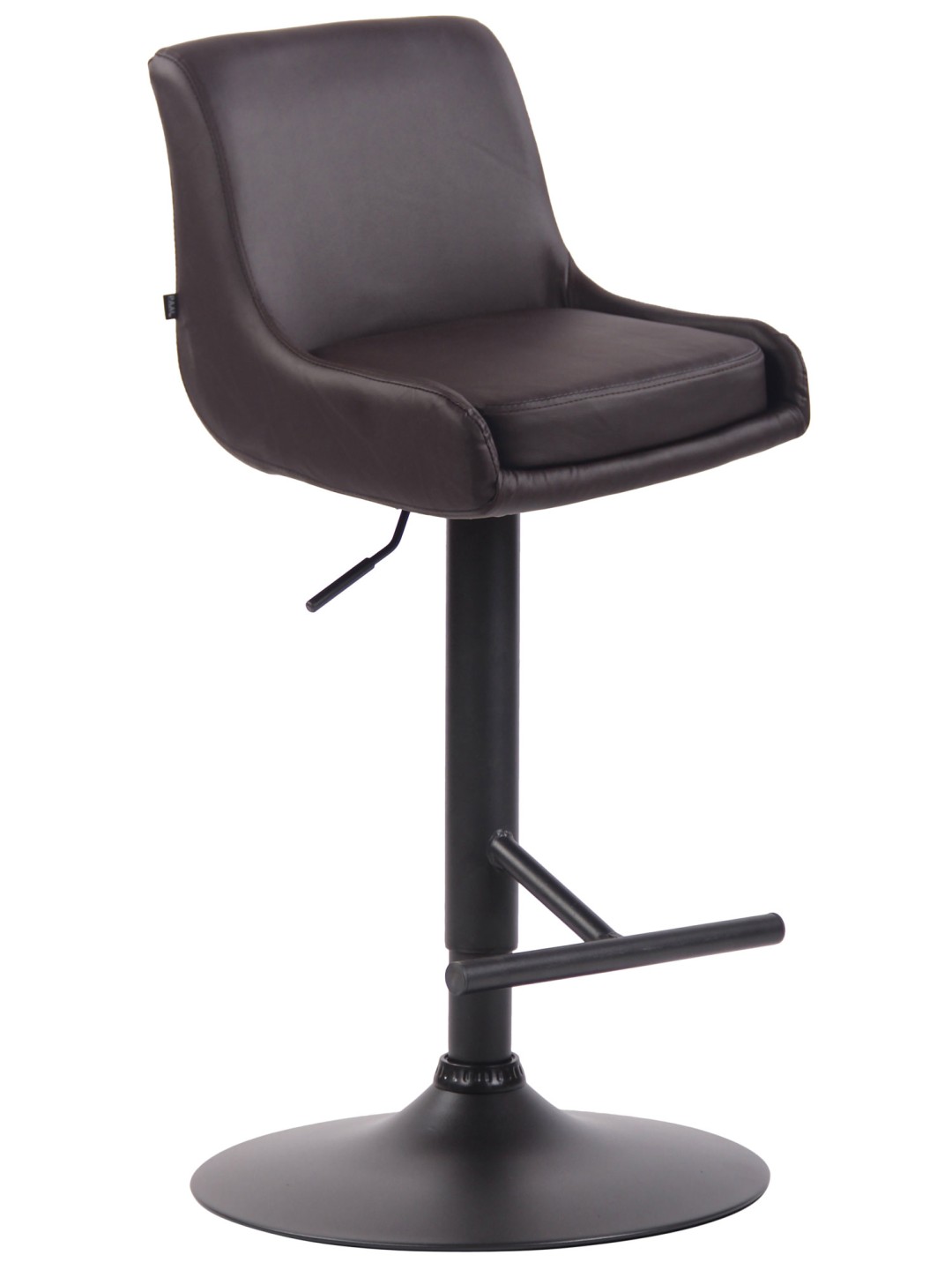 Taburete de bar Club piel sintética, marrón