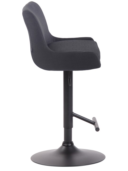 Taburete de bar club tela, negro