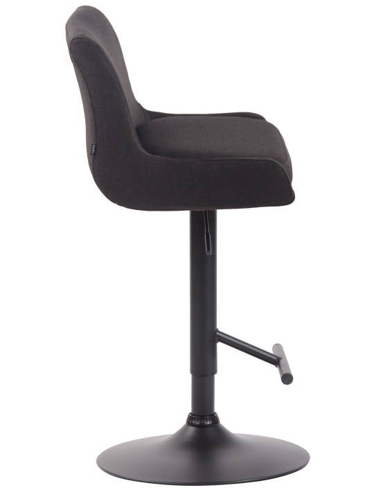 Taburete de bar club tela, gris oscuro