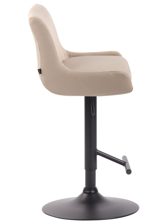 Taburete de bar club tela, crema