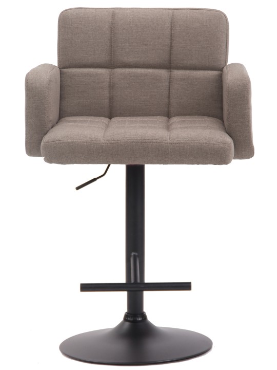 Taburete de bar Los Ángeles, tela, taupe