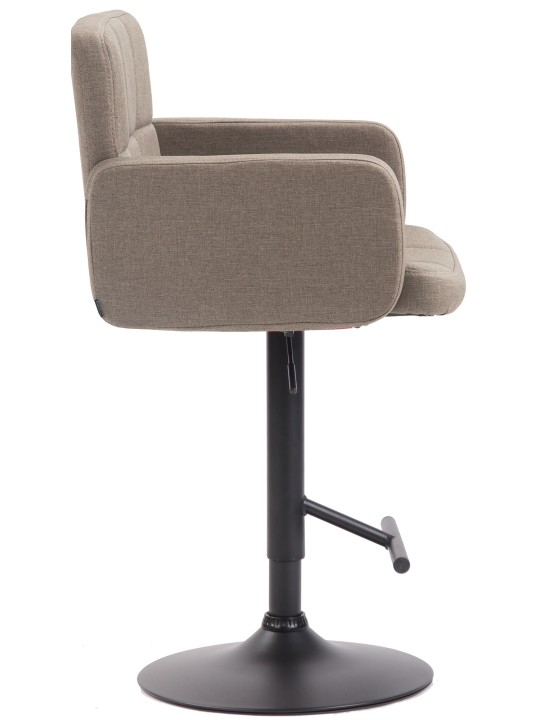 Taburete de bar Los Ángeles, tela, taupe