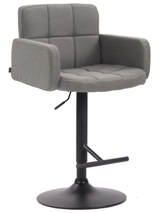 Taburete de bar Los Ángeles, tela, gris