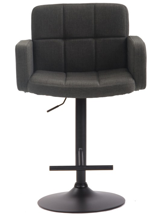 Taburete de bar Los Ángeles, tela, gris oscuro