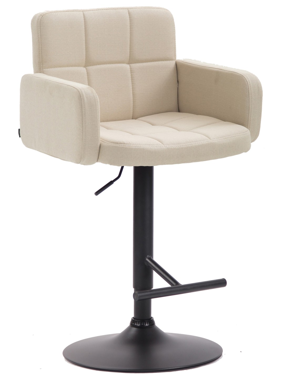 Taburete de bar Los Ángeles, tela, crema