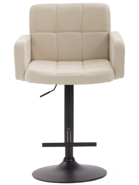 Taburete de bar Los Ángeles, tela, crema Taburete de bar Los Ángeles, tela, crema