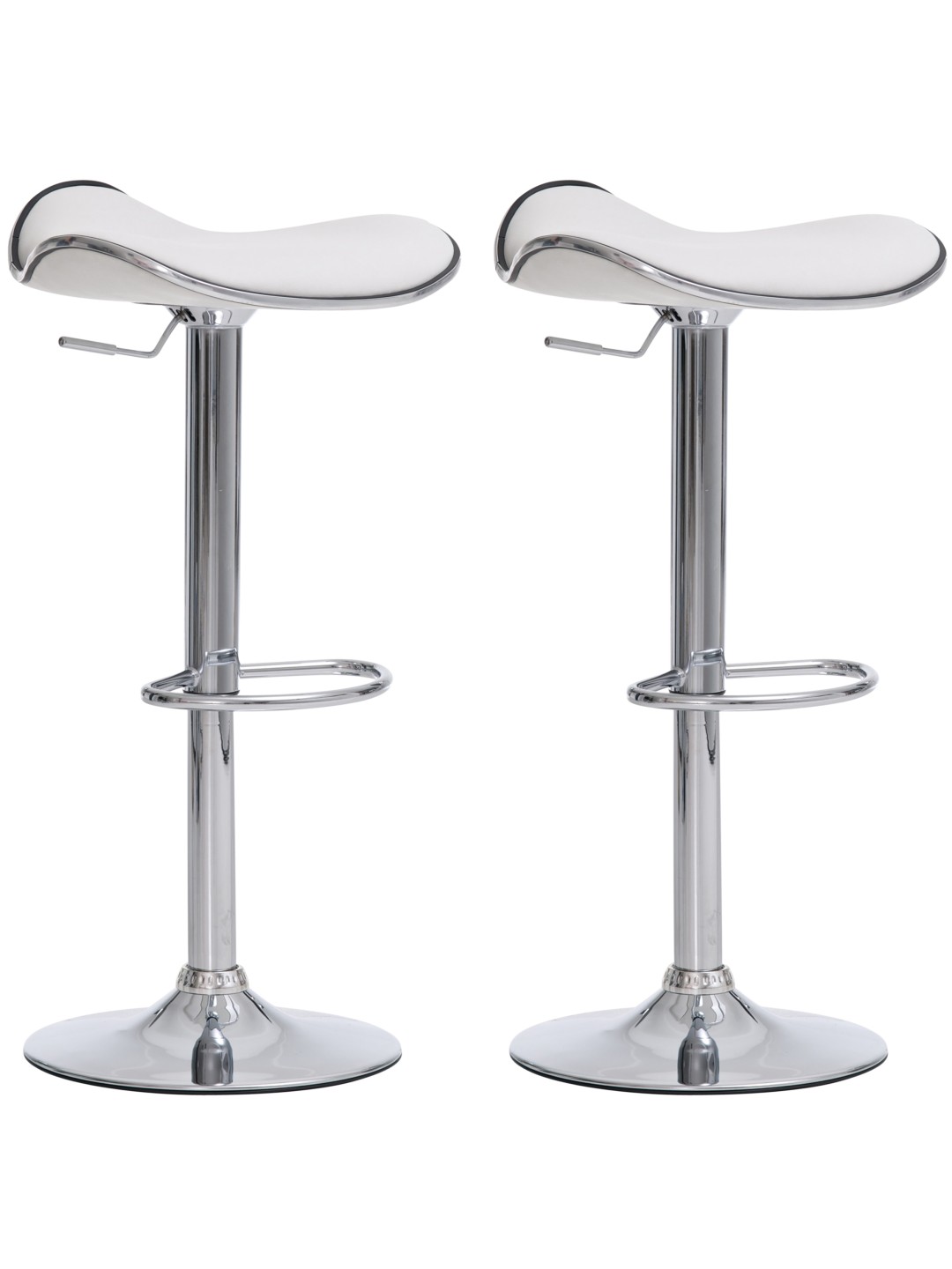 Juego de 2 taburetes de bar Shanghai C, blanco