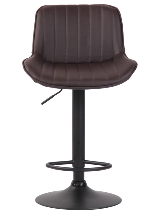 Taburete de bar Lentini piel sintética, marrón