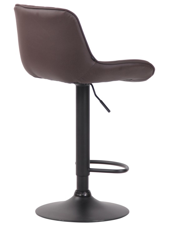 Taburete de bar Lentini piel sintética, marrón
