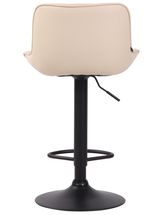 Taburete de bar Lentini piel sintética, crema