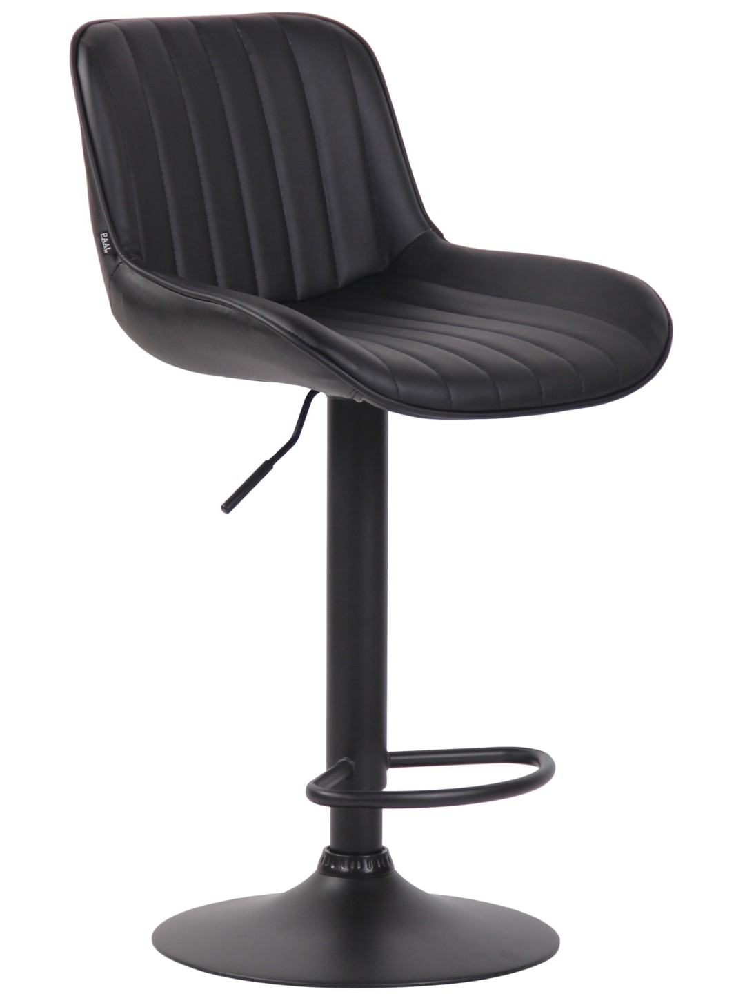 Taburete de bar Lentini piel sintética, negro