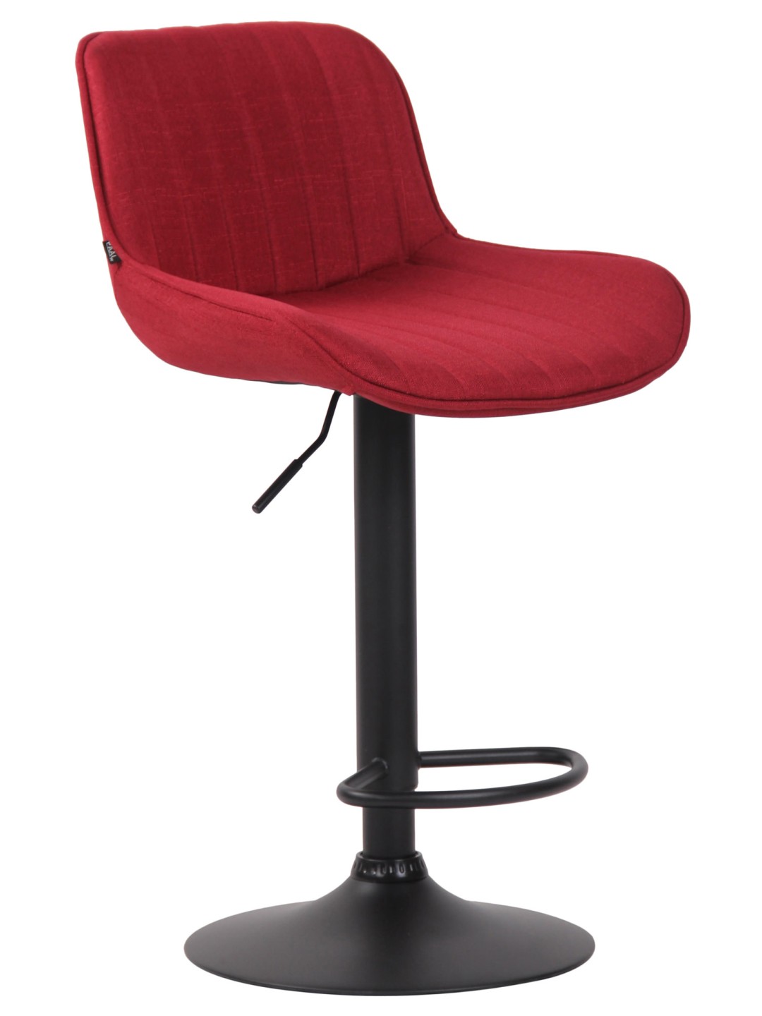 Taburete de bar tela Lentini, rojo