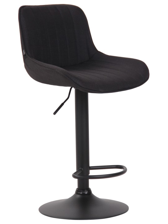 Taburete de bar tela Lentini, negro Taburete de bar tela Lentini, negro