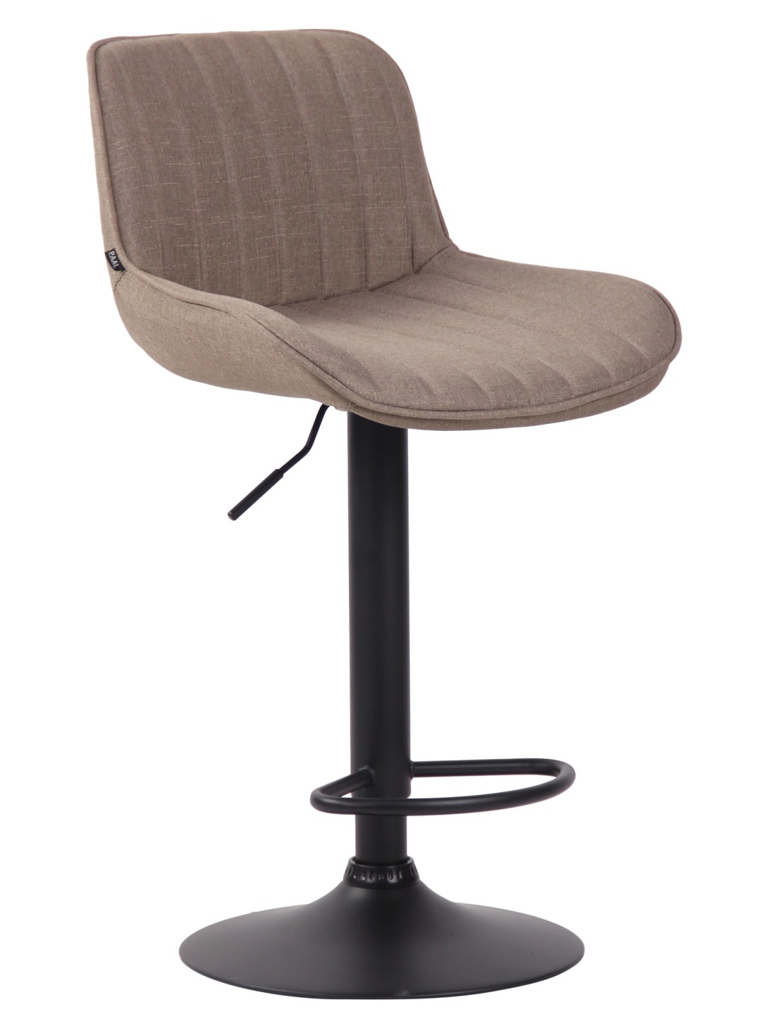 Taburete de bar tela Lentini, taupe