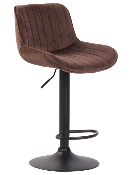 Taburete de bar Lentini terciopelo, marrón