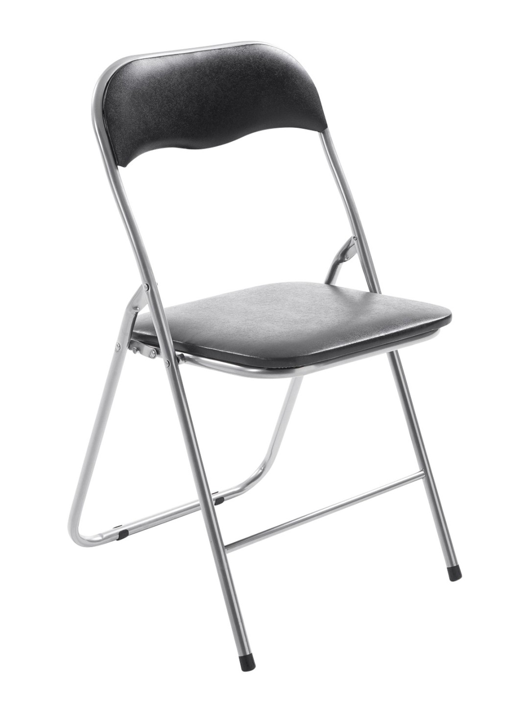 Silla plegable Félix, negro/plata