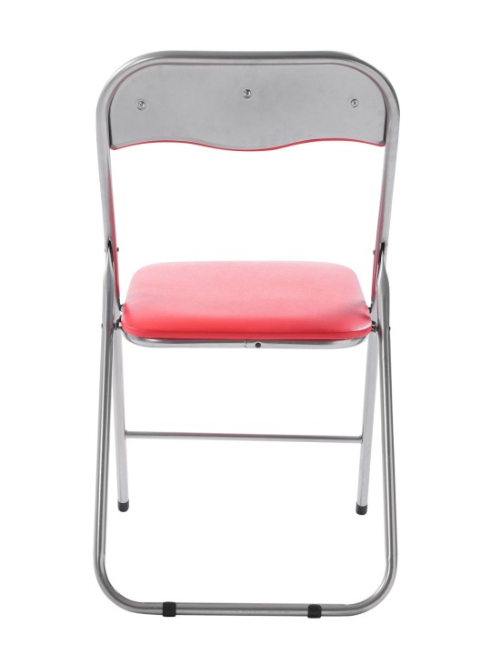 Silla plegable Félix, rojo/plata Silla plegable Félix, rojo/plata