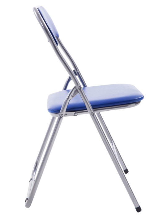 Silla plegable Félix, azul/plata
