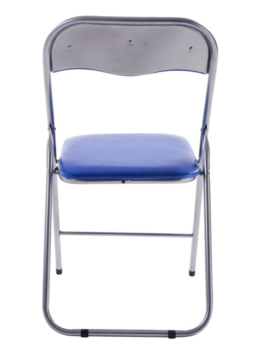 Silla plegable Félix, azul/plata