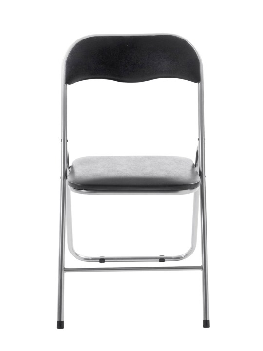 Silla plegable Félix, negro/plata