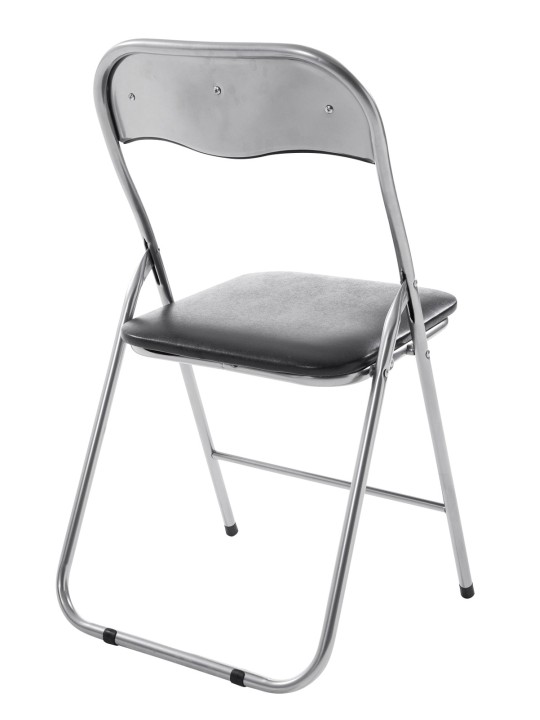 Silla plegable Félix, negro/plata
